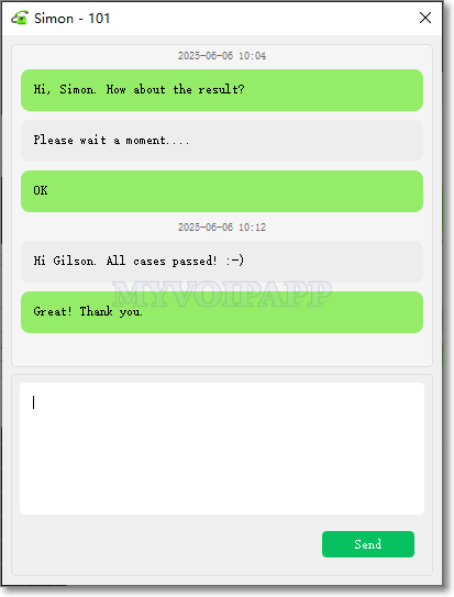 Instant message window